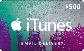 $500  iTunes gift card