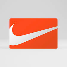 Nike card with the brand's logo