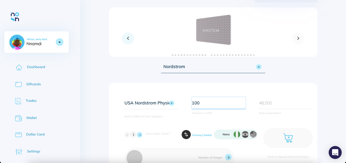1. Sell Nordstrom Gift Cards For Naira, Cedis, & Crypto - Astro
