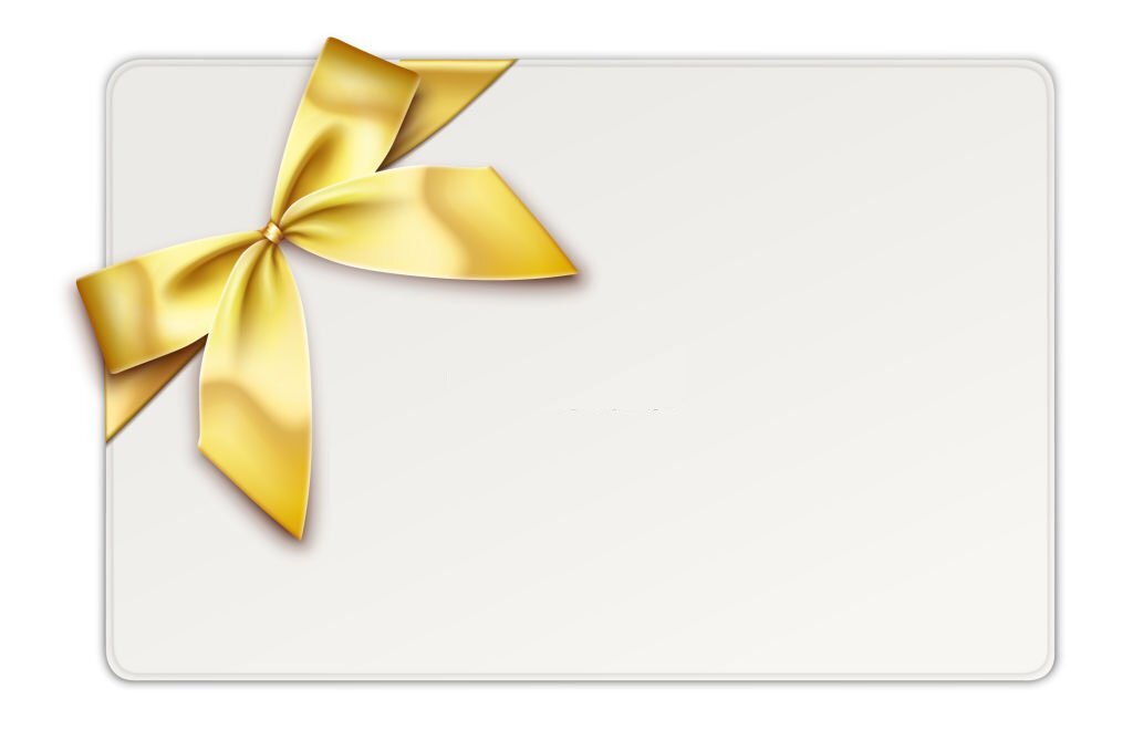 gift card with a brown bow