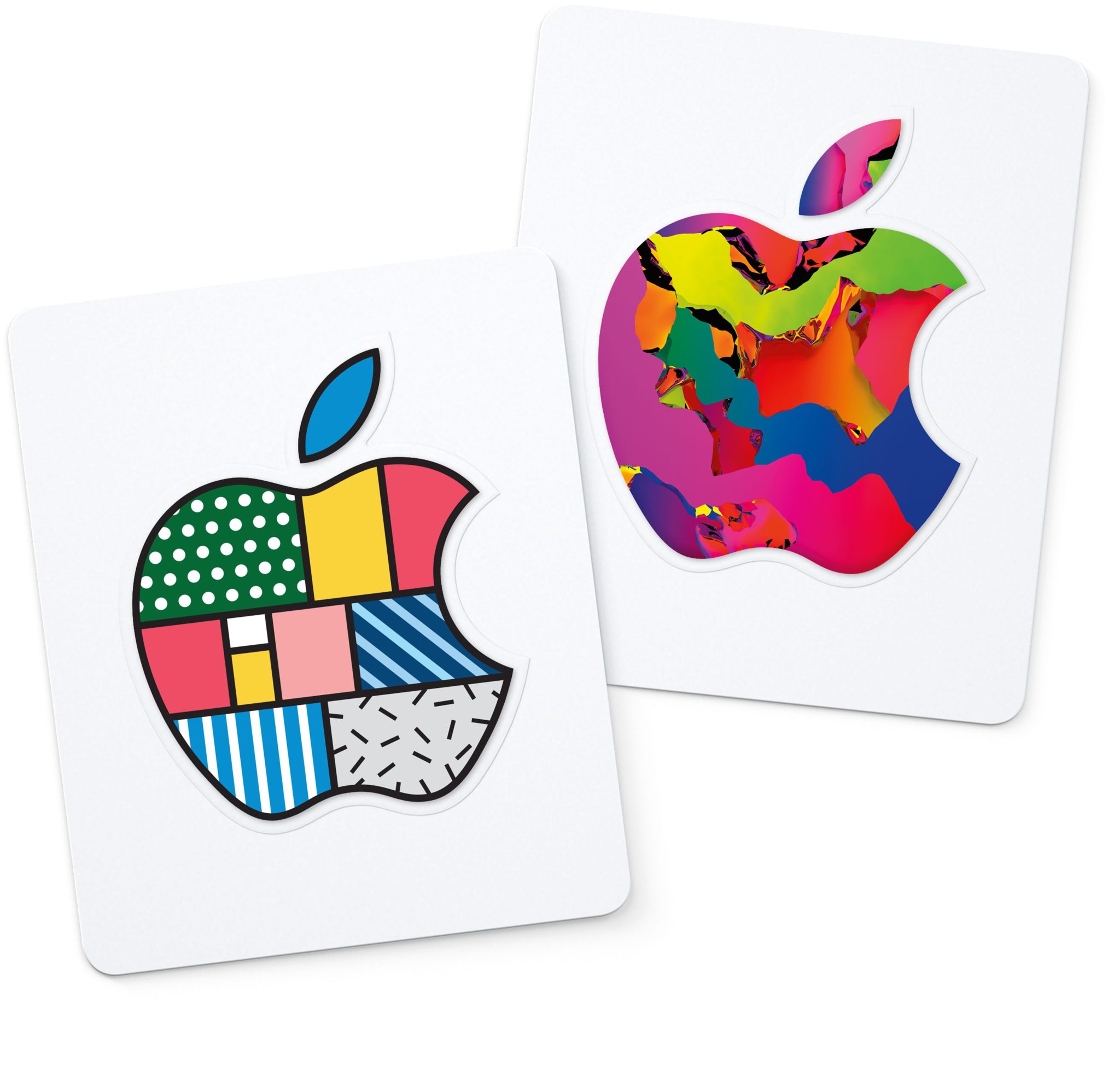 two cards with Apple icon