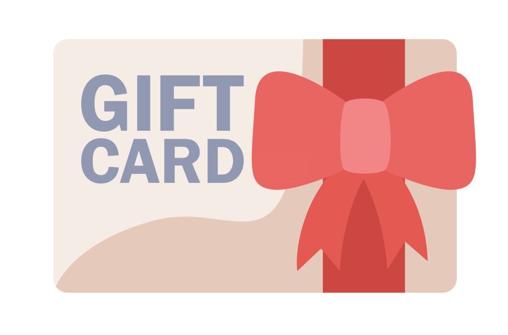 Gift card icon with a bow
