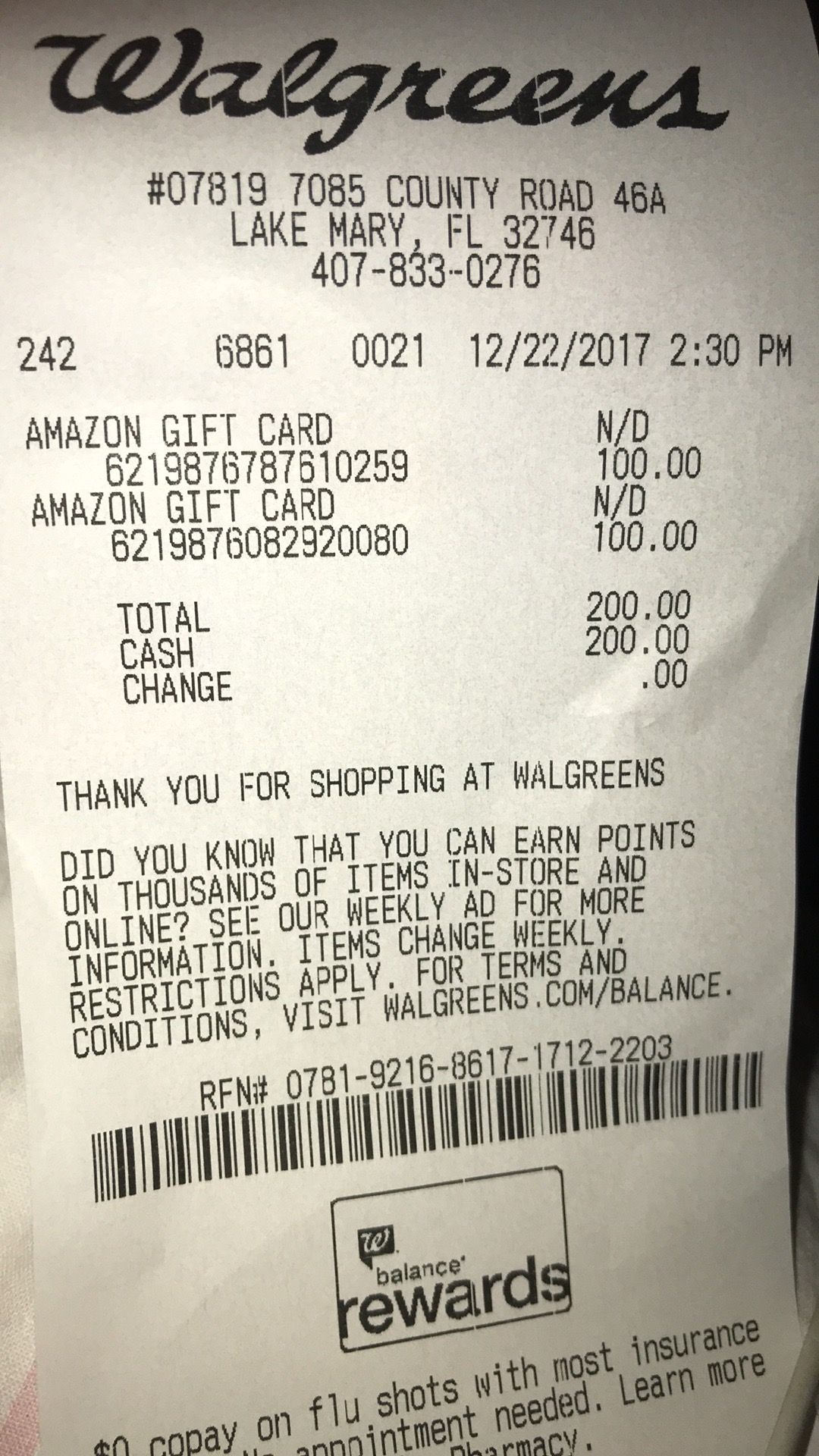 Different Pictures Of  Gift Cards & Receipt And How To