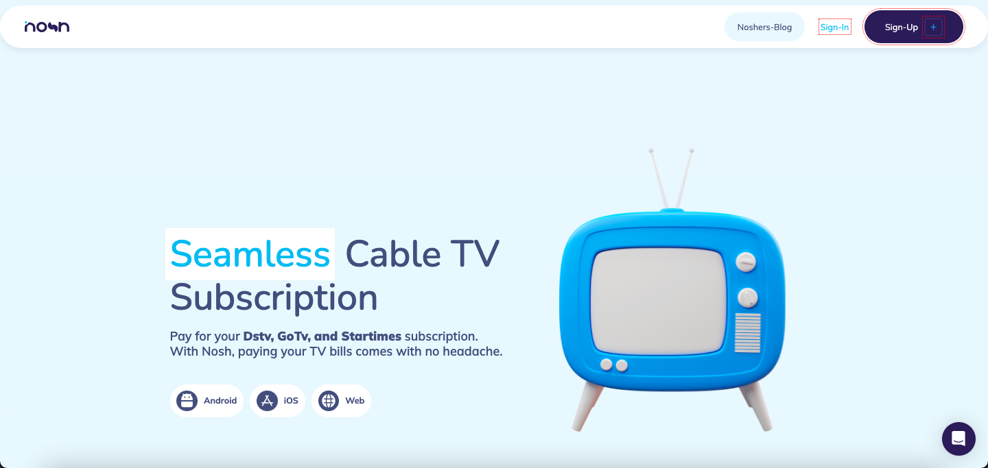 Cable TV subscription on NOSH