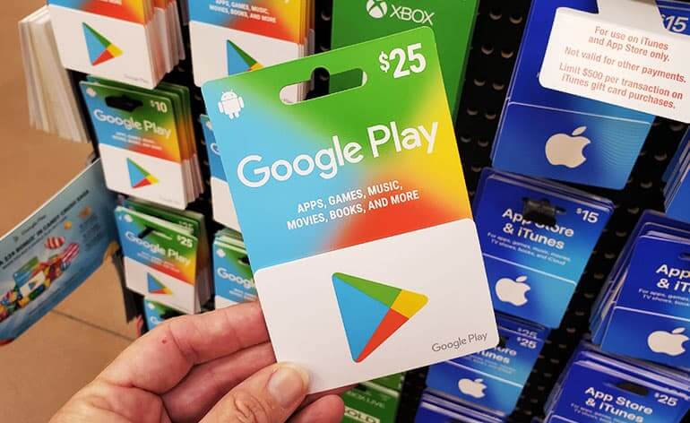 Google play gift card for remote employees